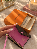 Louis Vuitton Pink Monogram Zippy Card Holder